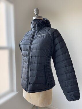 Eddie Bauer First Ascent Womens Hooded Down Jacket Black Size S